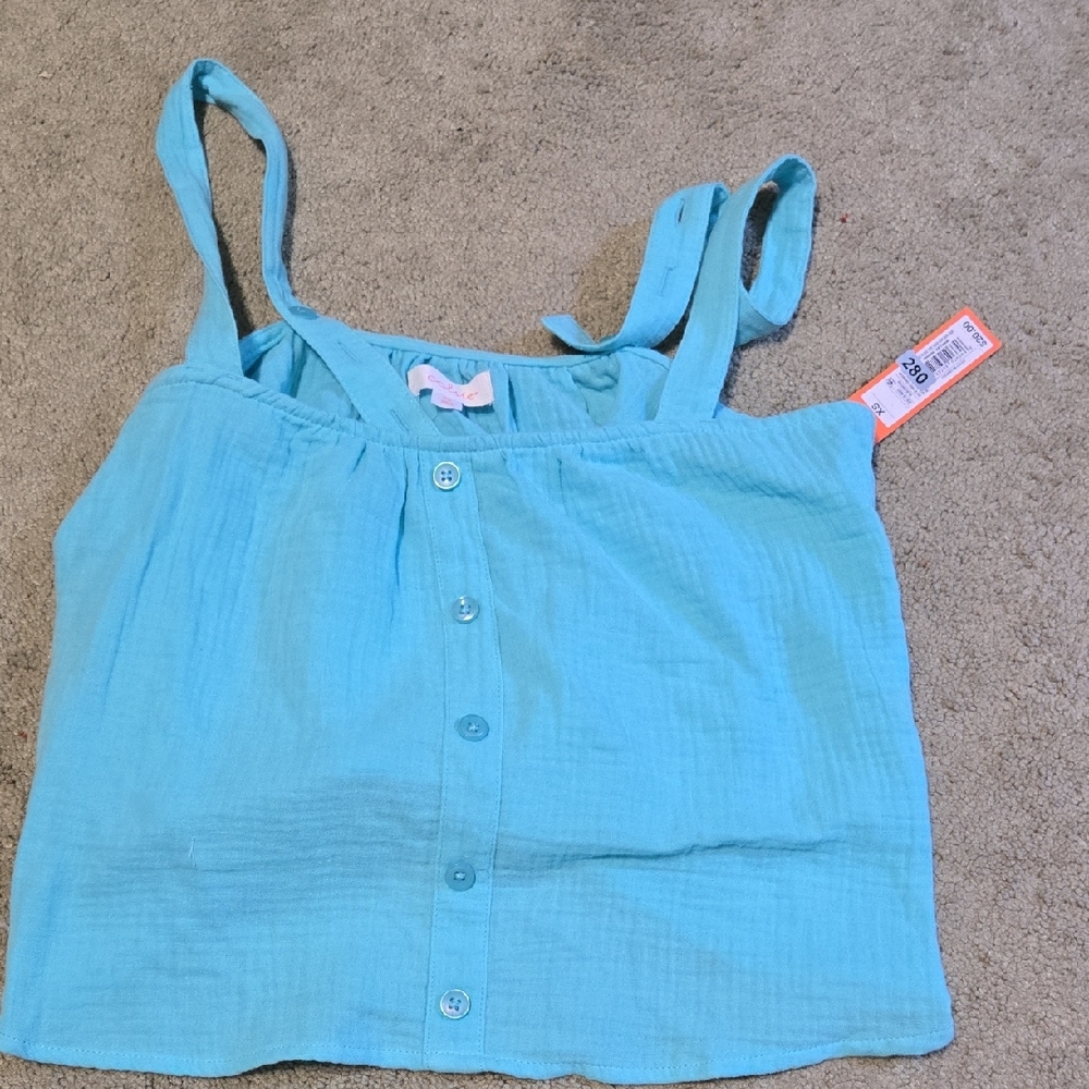 Colsie Blue Tank Top with Wide Straps